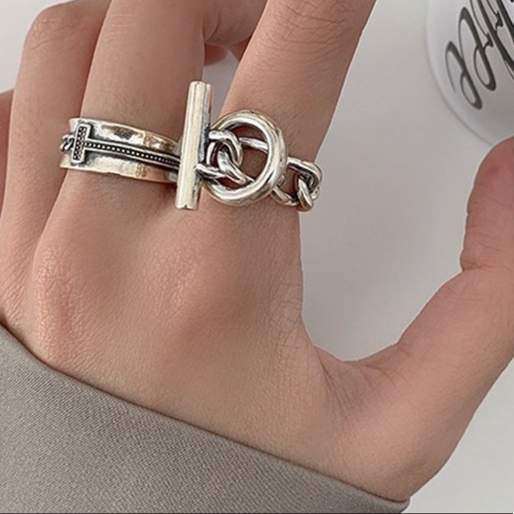 Silver Chain Ring Set - Picture 10 of 15